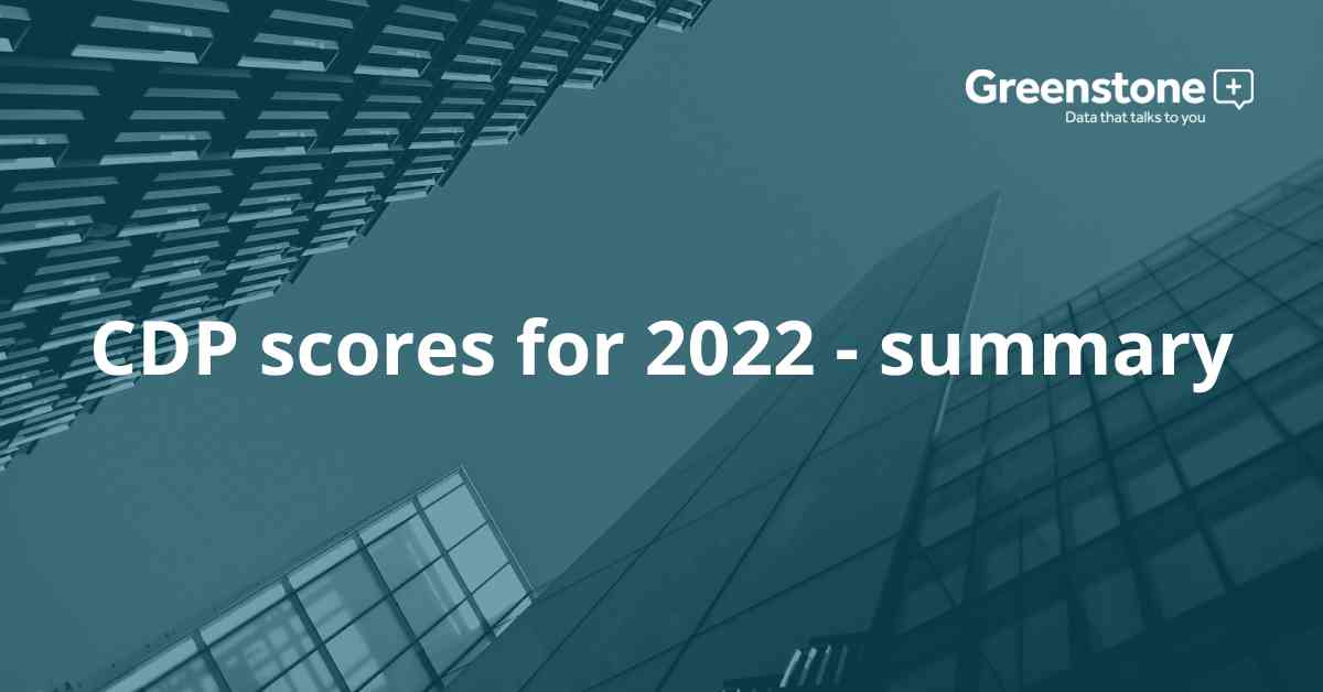 CDP scores for 2022 - a summary