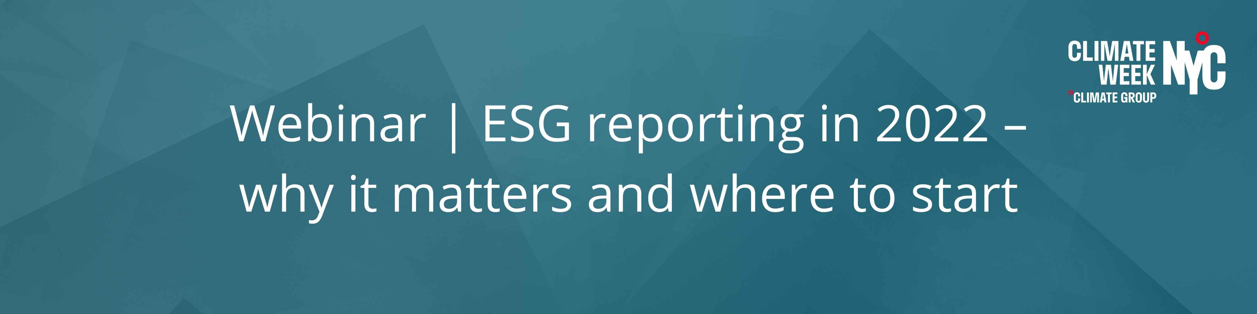 ESG reporting in 2022 – why it matters and where to start 