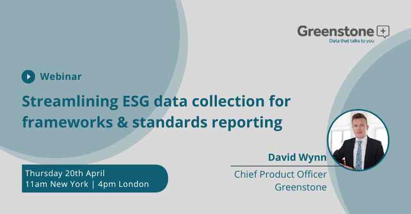 Streamlining ESG data collection for frameworks & standards reporting