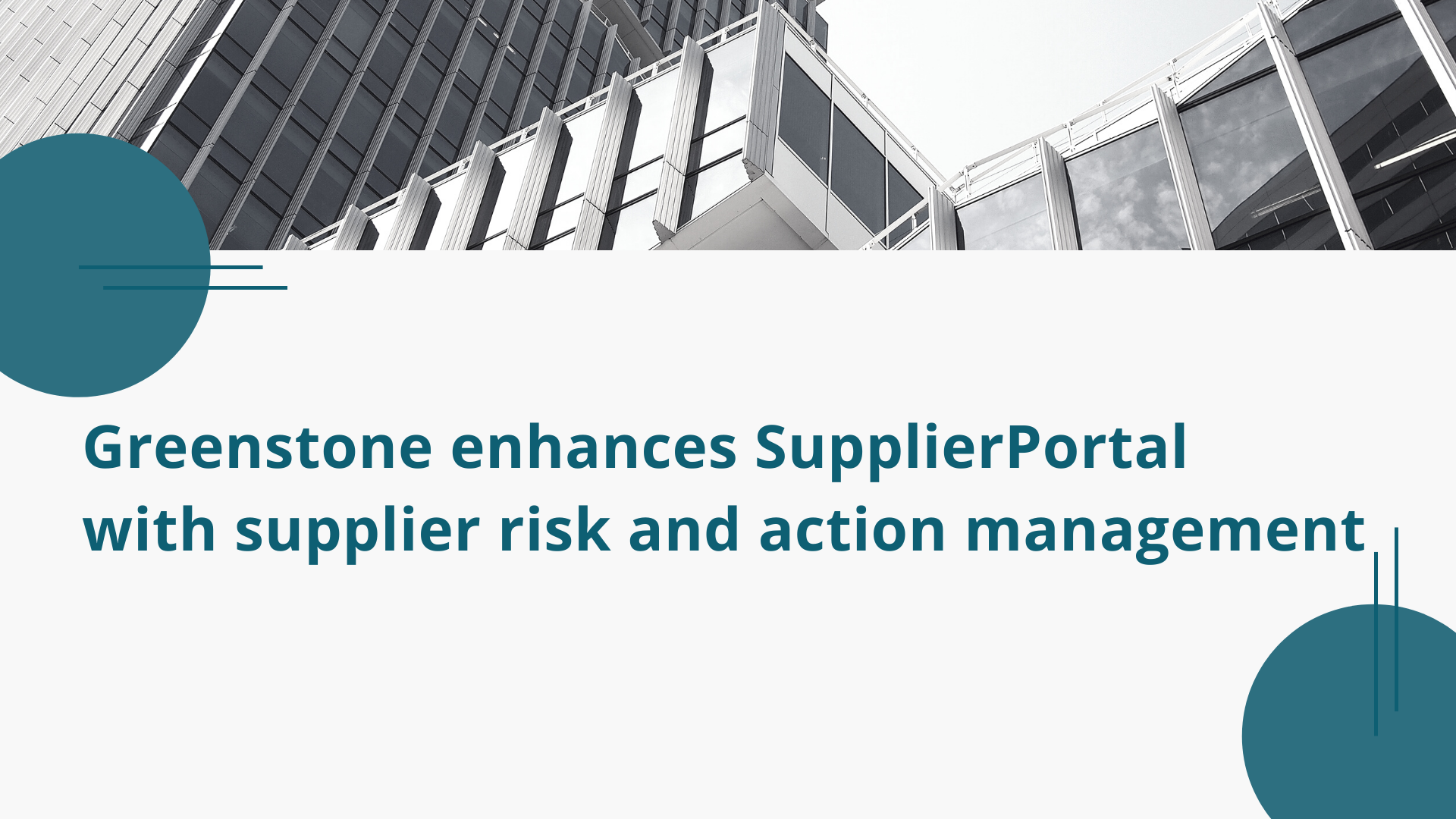 Greenstone enhances SupplierPortal with supplier risk and action management