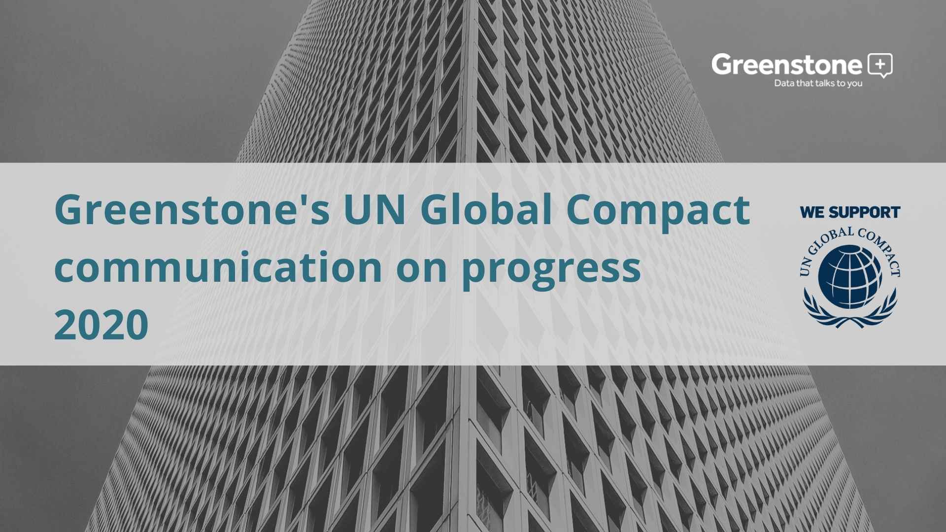 Greenstone's UN Global Compact communication on progress 2020