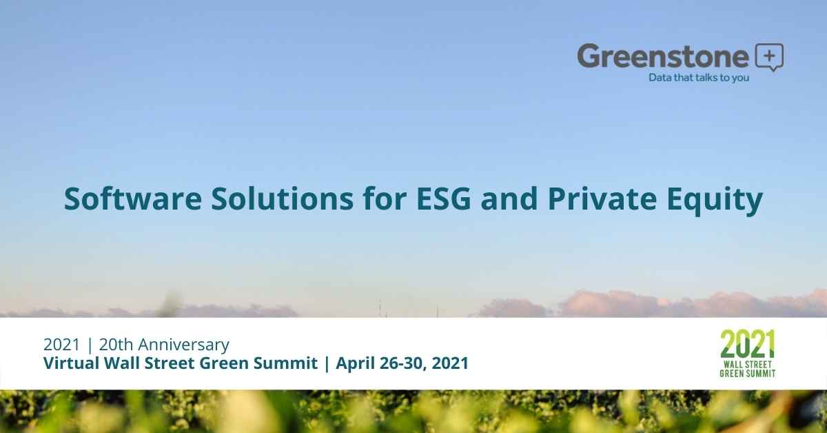 Greenstone present on ESG software at sustainable finance event