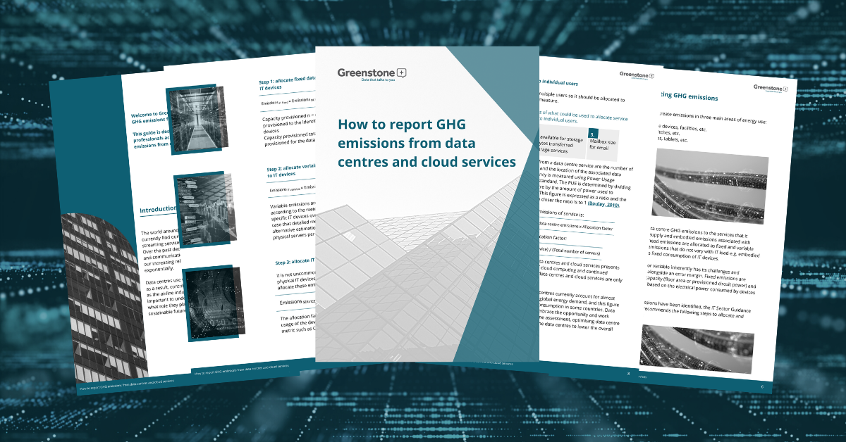 How to report GHG emissions from data centres and cloud services guide