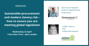 Webinar: Sustainable procurement and modern slavery risk – how to ensure you are meeting global legislation