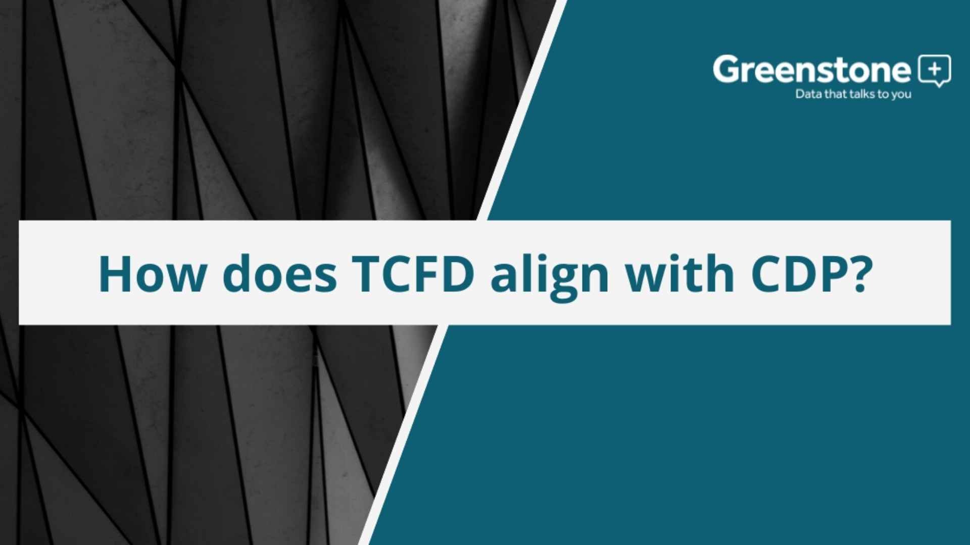 How does TCFD align with CDP?