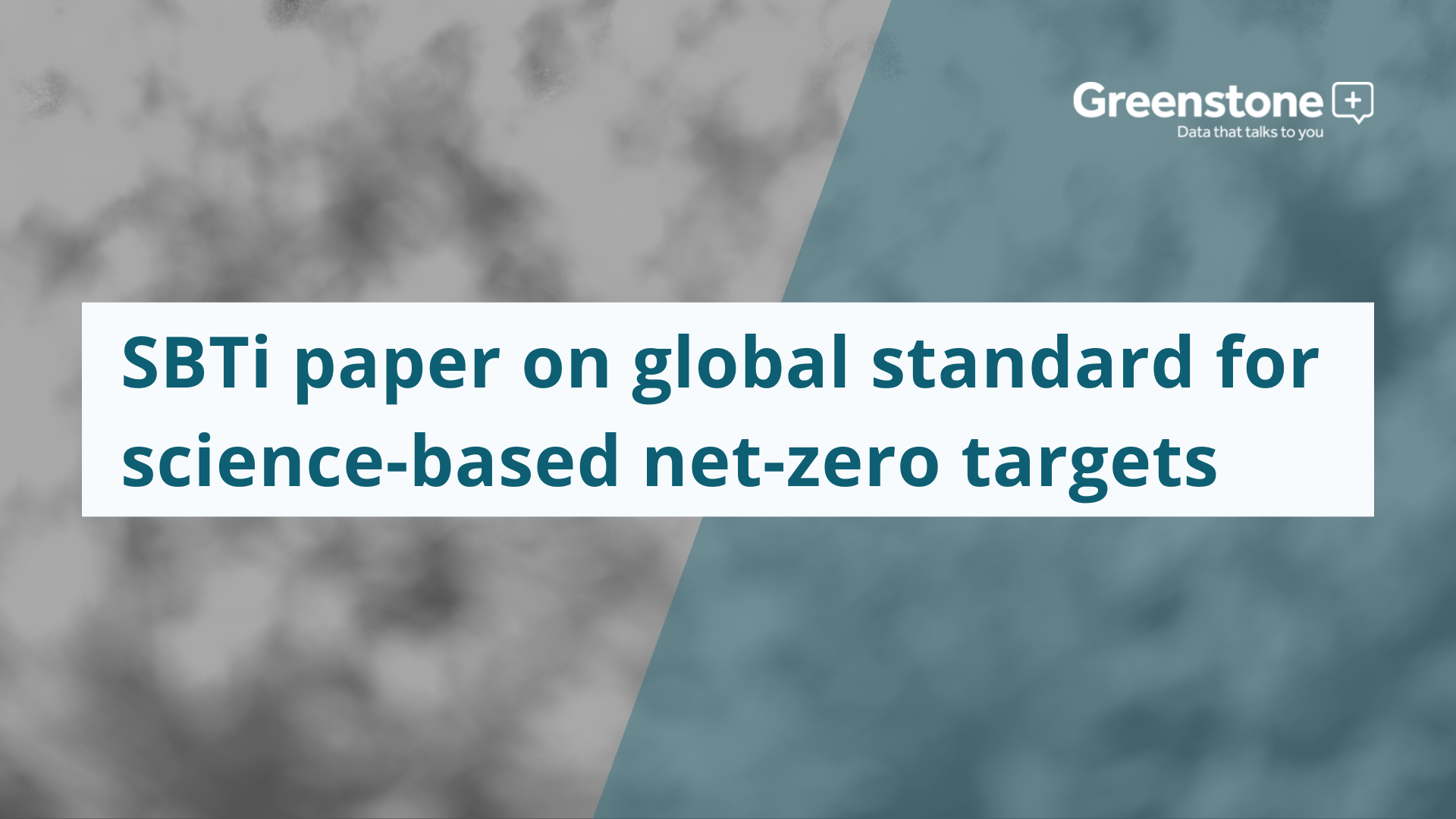 SBTi paper on global standard for science-based net-zero targets