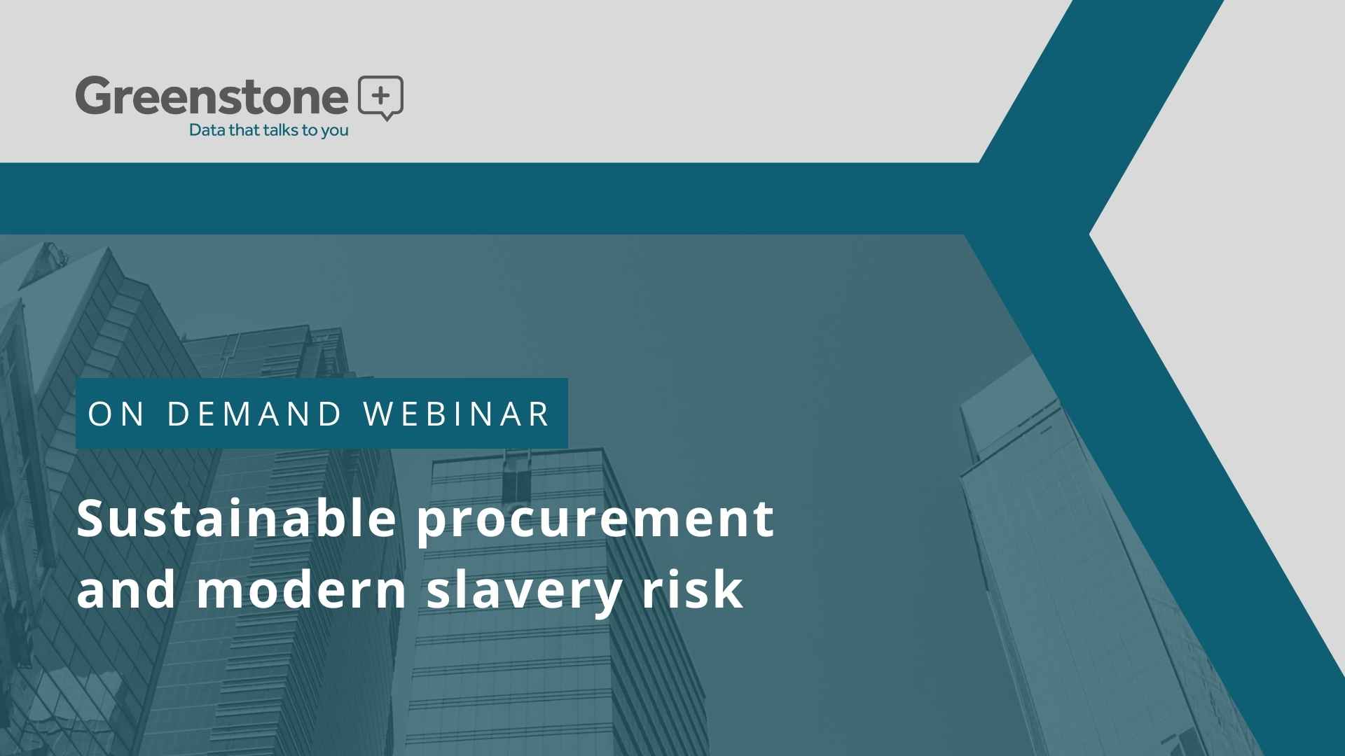 Sustainable procurement and modern slavery risk