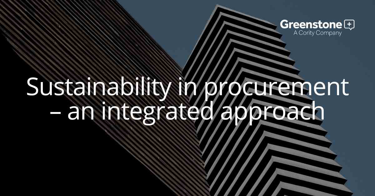Sustainability in procurement – an integrated approach