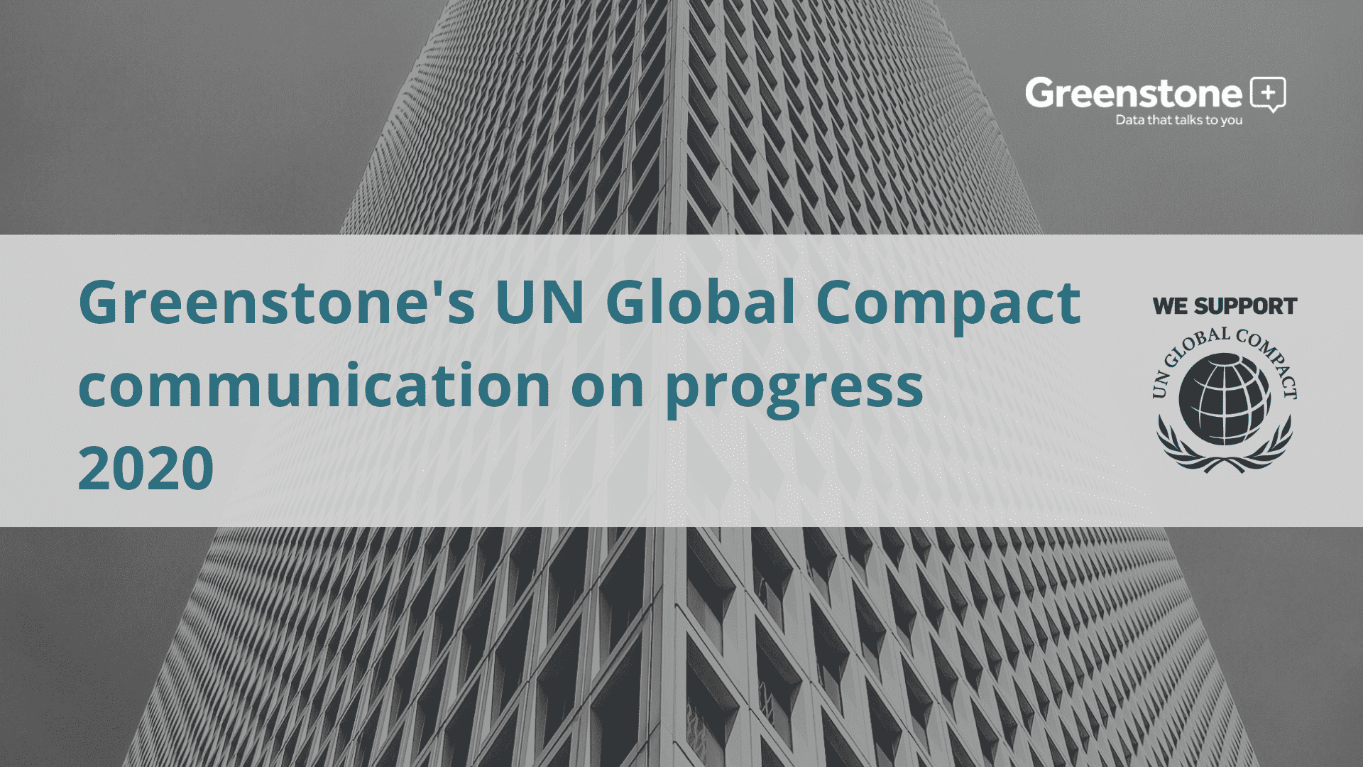 Greenstone's UN Global Compact communication on progress 2020