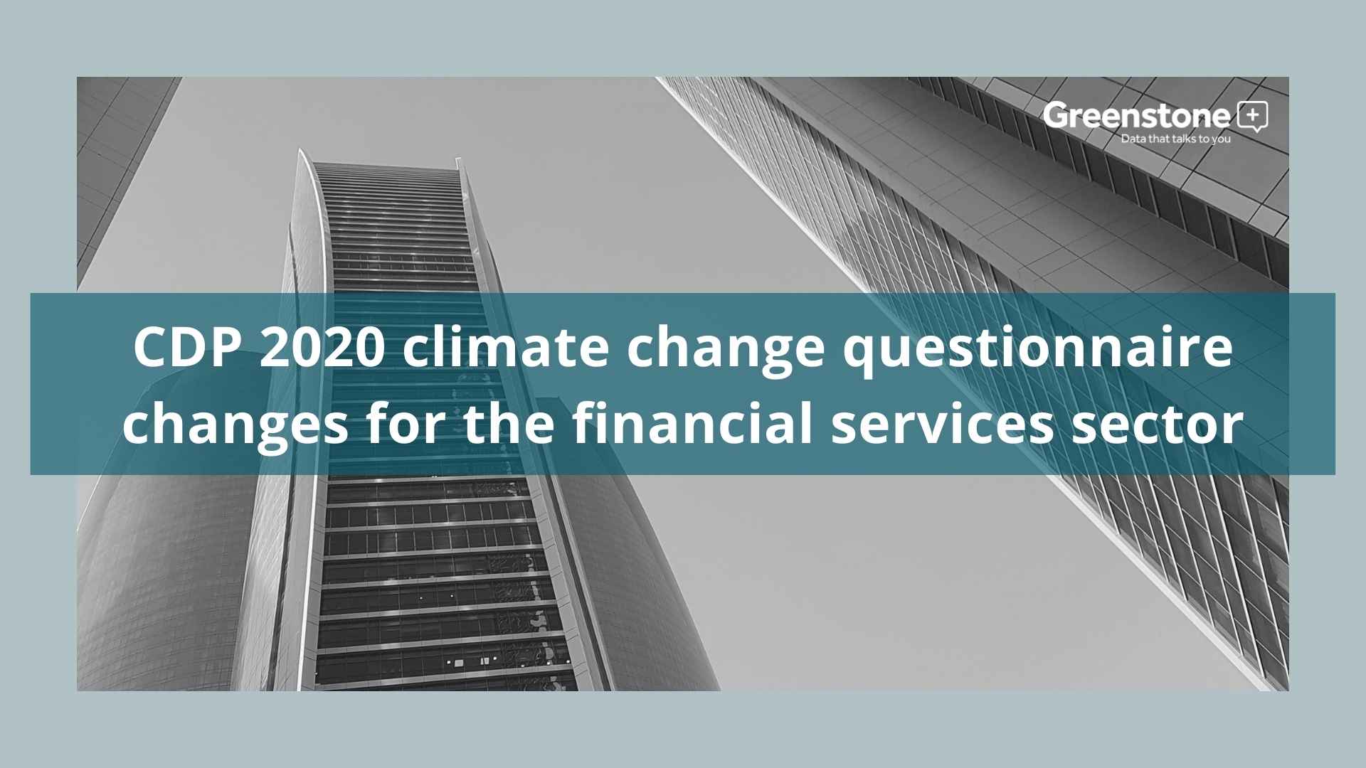 CDP 2020 climate change questionnaire - changes for the financial services sector