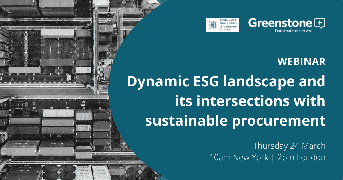 Dynamic ESG landscape & its intersections with sustainable procurement